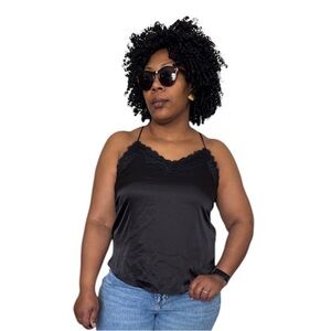 White House Black Market Camisole Lace Trim Spaghetti Strap